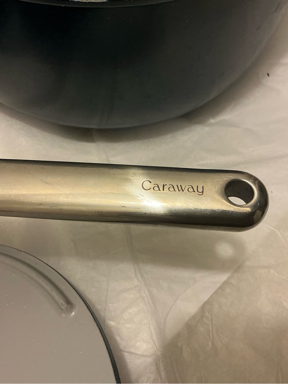 Caraway Home Non-Stick Dutch Pan Navy  Casserole Pan & sauce pan set of 2 - Picture 9 of 15